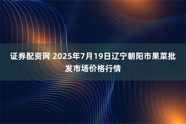 证券配资网 2025年7月19日辽宁朝阳市果菜批发市场价格行情